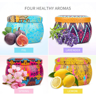 Ensemble de Bougies Parfumées, Cire de Soja 100%