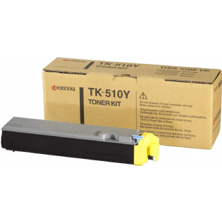 Toner Kyocera TK-510Y d'origine. Jaune, 8 000 pages ISO 19752, compatible imprimante ECOSYS FS-C5020N, FS-C5025N, FS-C5030N