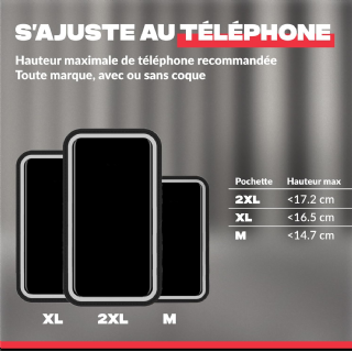 SHAPEHEART innovation française, Support telephone vélo magnétique Pro avec pochette détachable imperméable. Porte téléphone vélo électrique. Support telephone vélo, trottinette, VTT.. Accessoire vélo 