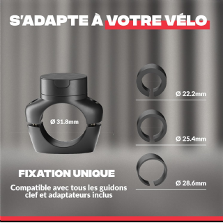 SHAPEHEART innovation française, Support telephone vélo magnétique Pro avec pochette détachable imperméable. Porte téléphone vélo électrique. Support telephone vélo, trottinette, VTT.. Accessoire vélo 