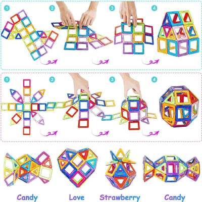 Construction Magnétiques Enfants - 76 PCS - Dès 3 ans