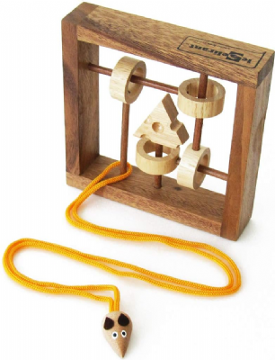  SOURIS FROMAGE - jeu casse tête à partir de 8 ans en bois massif,