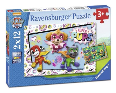 Lot de 2 puzzles Pat’ Patrouille 12 pièces