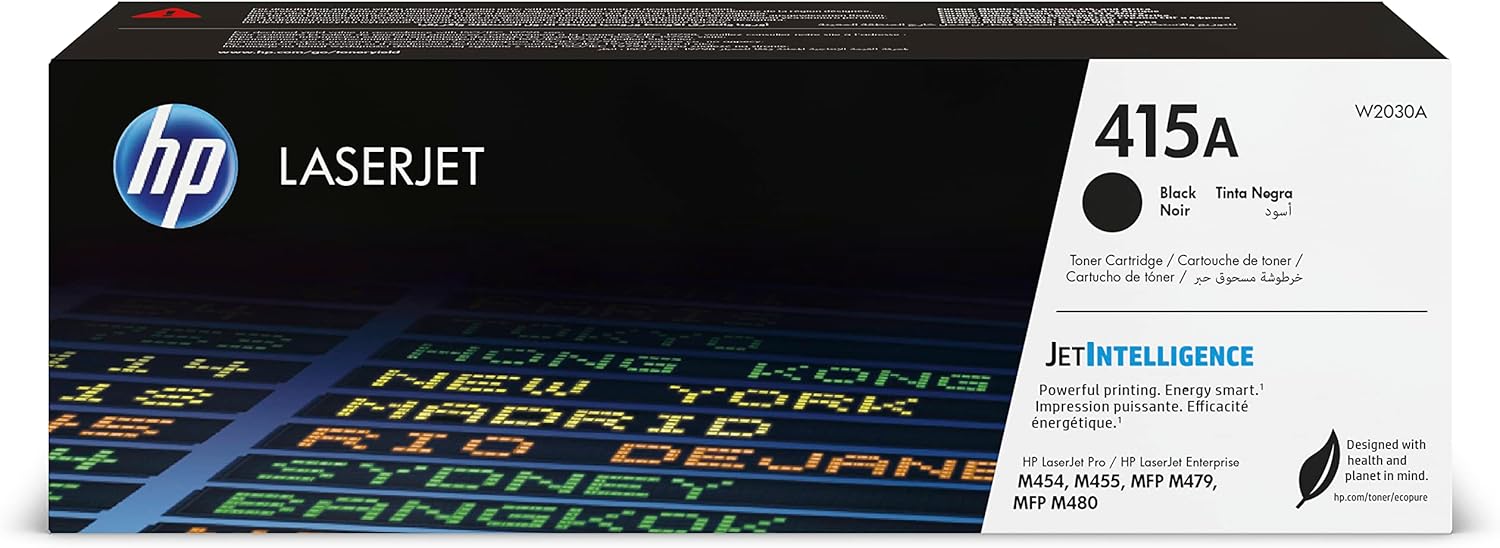 Toner noir HP 415A W2030A pour LaserJet Pro M454 et M479