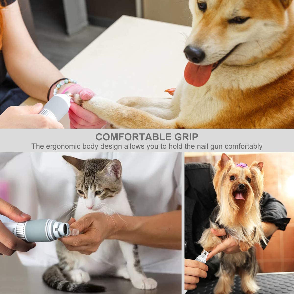 Casifor Lime à Ongle pour Chiens et Chats, Coupe Ongles Electrique Sûr Ultra-Silencieux
