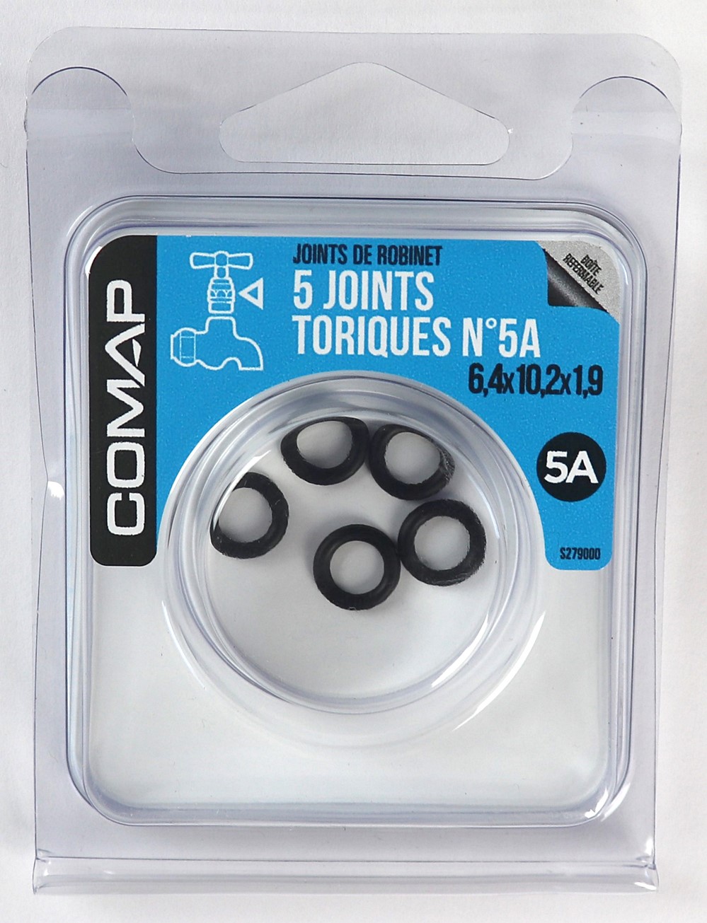 Produit neuf en déstockage – Joint torique Comap N5A 6,4 x 10,2 x 1,9 mm - Sachet de 5