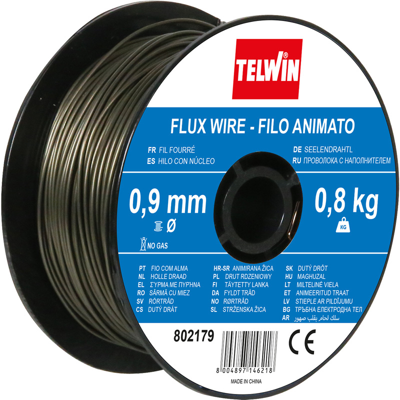 Produit neuf en déstockage – Bobine de fil fourré sans gaz 0,9 mm 0,8 kg Telwin