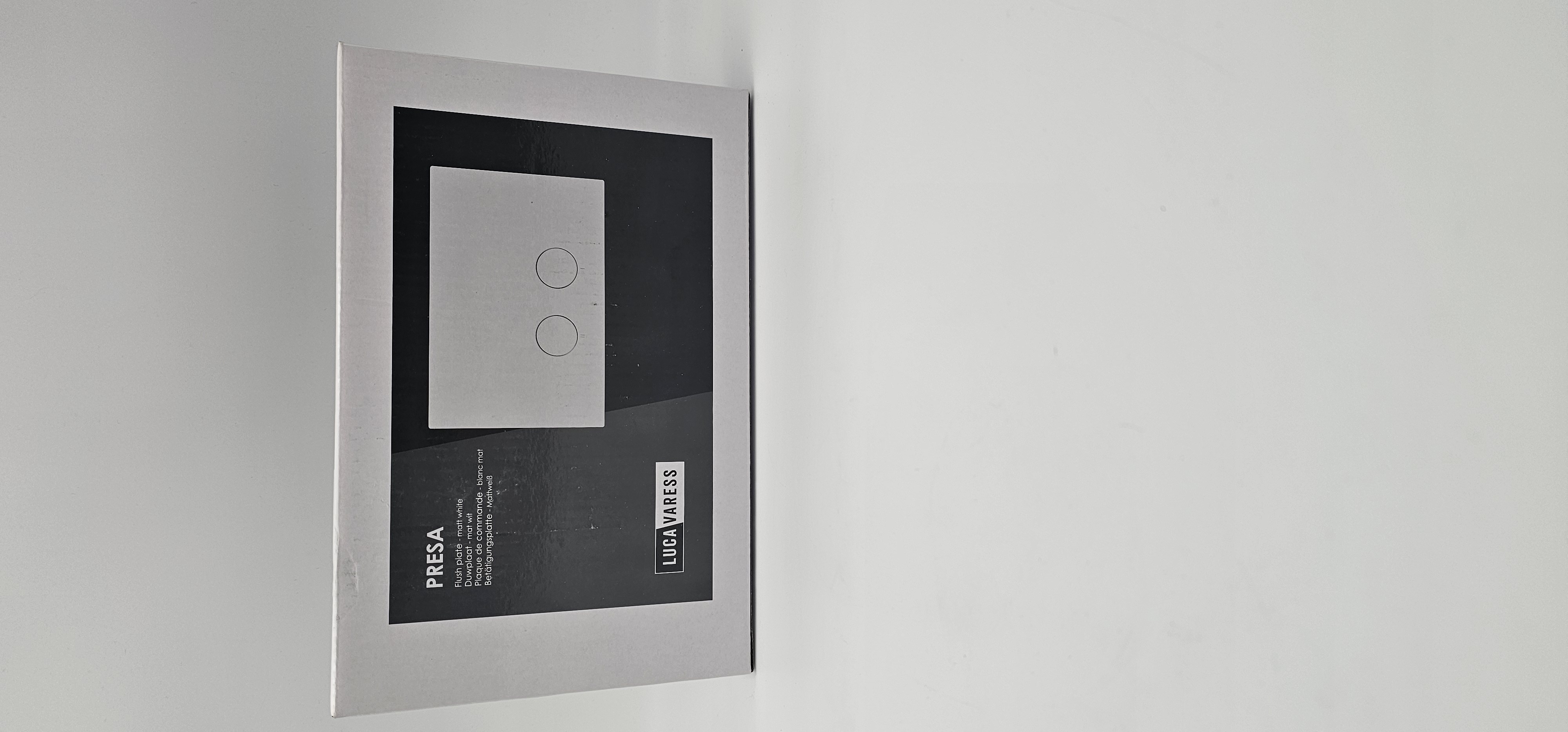 Plaque de commande WC double touche en plastique blanc mat