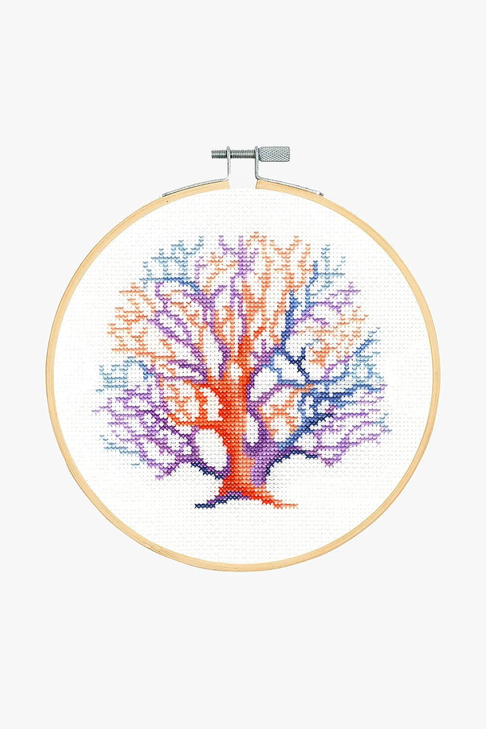 Kit de point de croix DMC motif corail coloré