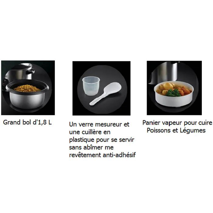 Cuiseur à riz Russell Hobbs 1,8 L avec panier vapeur