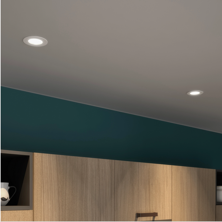 Kit de 3 spots encastrables fixes LED extraplats INSPIRE ronds 4000K