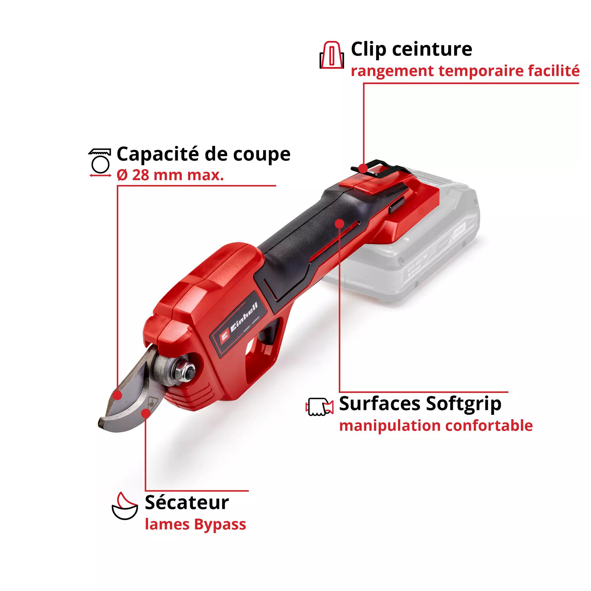 Sécateur sans fil Einhell GE-LS 18 Li-Solo