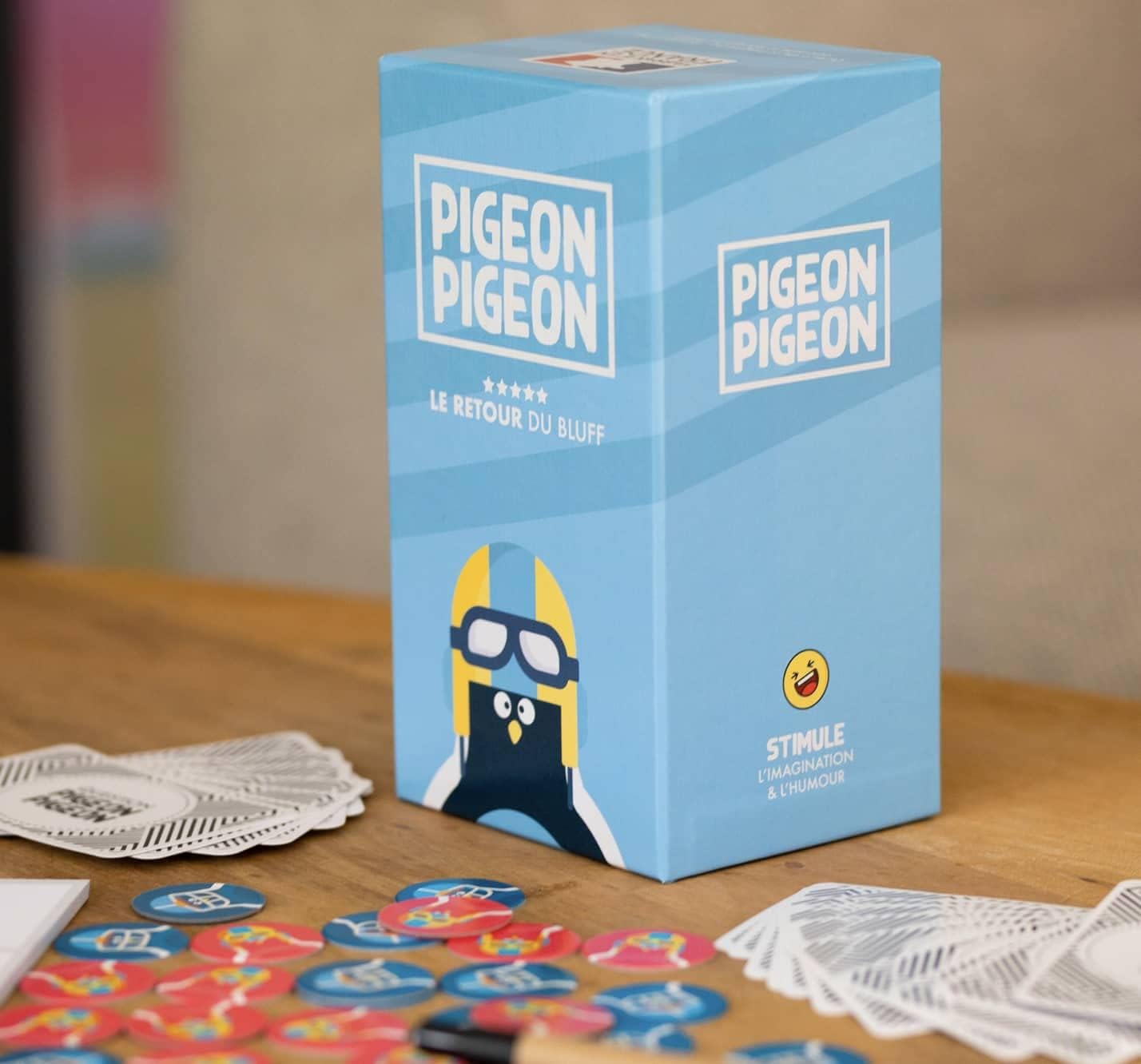 Pigeon Pigeon Le retour du bluff- Jeu de société hilarant pour Toute la Famille