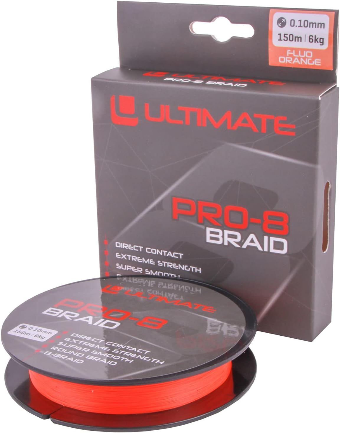  Ultimate Pro-8 Braid 0.25mm 16kg 150m Fluo Orange | Tresse pêche 