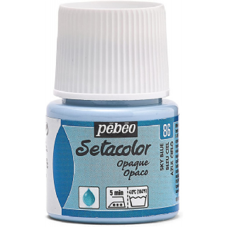 Pot de peinture pour tissu - Textile opaque - Bleu ciel - Pébéo - Setacolor - 45ml