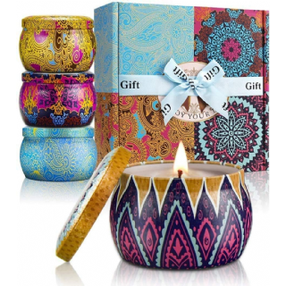 Ensemble de Bougies Parfumées, Cire de Soja 100%