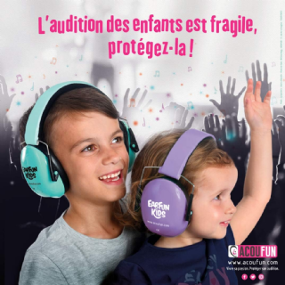 ACOUFUN Casque Anti Bruit EarFun Kids Vert