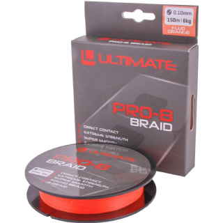  Ultimate Pro-8 Braid 0.25mm 16kg 150m Fluo Orange | Tresse pêche 