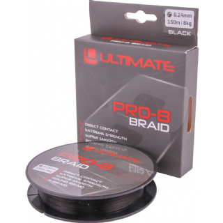 Ultimate Pro-8 Braid 0.20mm 12kg 150m Black | Tresse pêche 