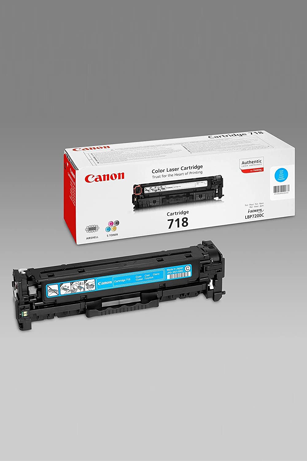 Toner cyan Canon 718C pour imprimante laser LBP7200Cdn