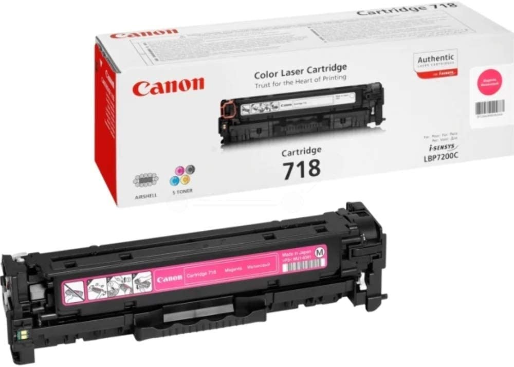 Produit neuf en déstockage – Toner magenta Canon 718M pour imprimante laser